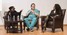 Cat Glover, Dr. Fink & Ingrid Chavez at Lovesexy Symposium. photo by Elena Olivo.